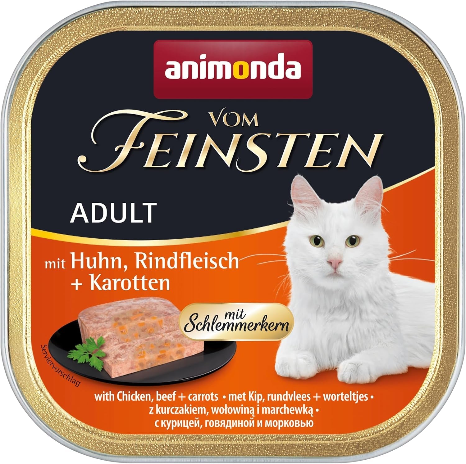 animonda Vom Feinsten Nassfutter für ausgewachsene Katzen, Hühnersorte, 6 x 100 g