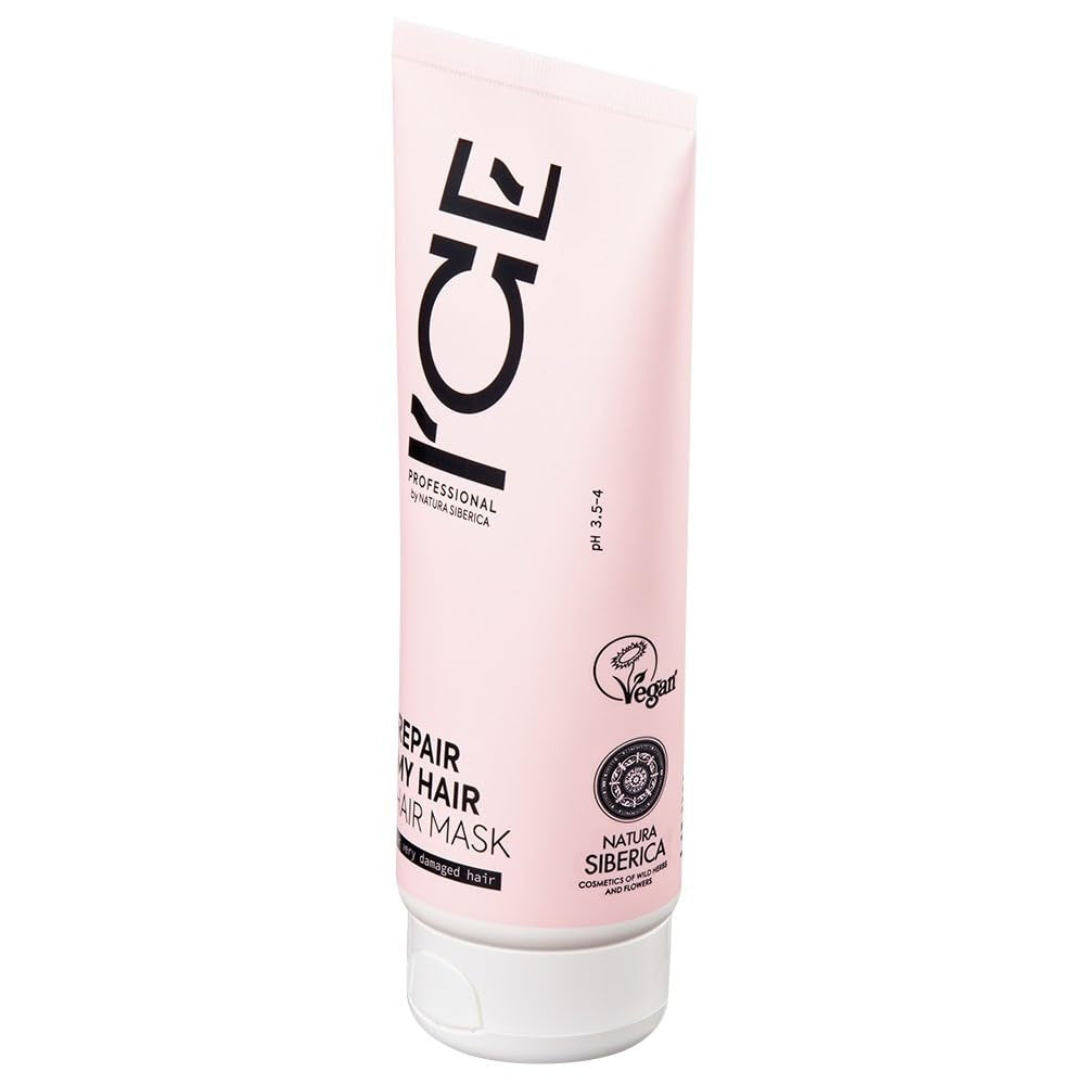 ICE Professional by Natura Siberica Repair My Hair Mask – Intensive Reparaturmaske für geschädigtes Haar – Mit Sibirischer Zeder und PRO-Keratin – 200 ml Haarmaske Naty Shop