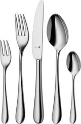 WMF Merit Edelstahl-Besteckset, Cromargan Protect, poliert, kratzfest, spülmaschinenfest, Naty Shop, einzeln, 30-teilig