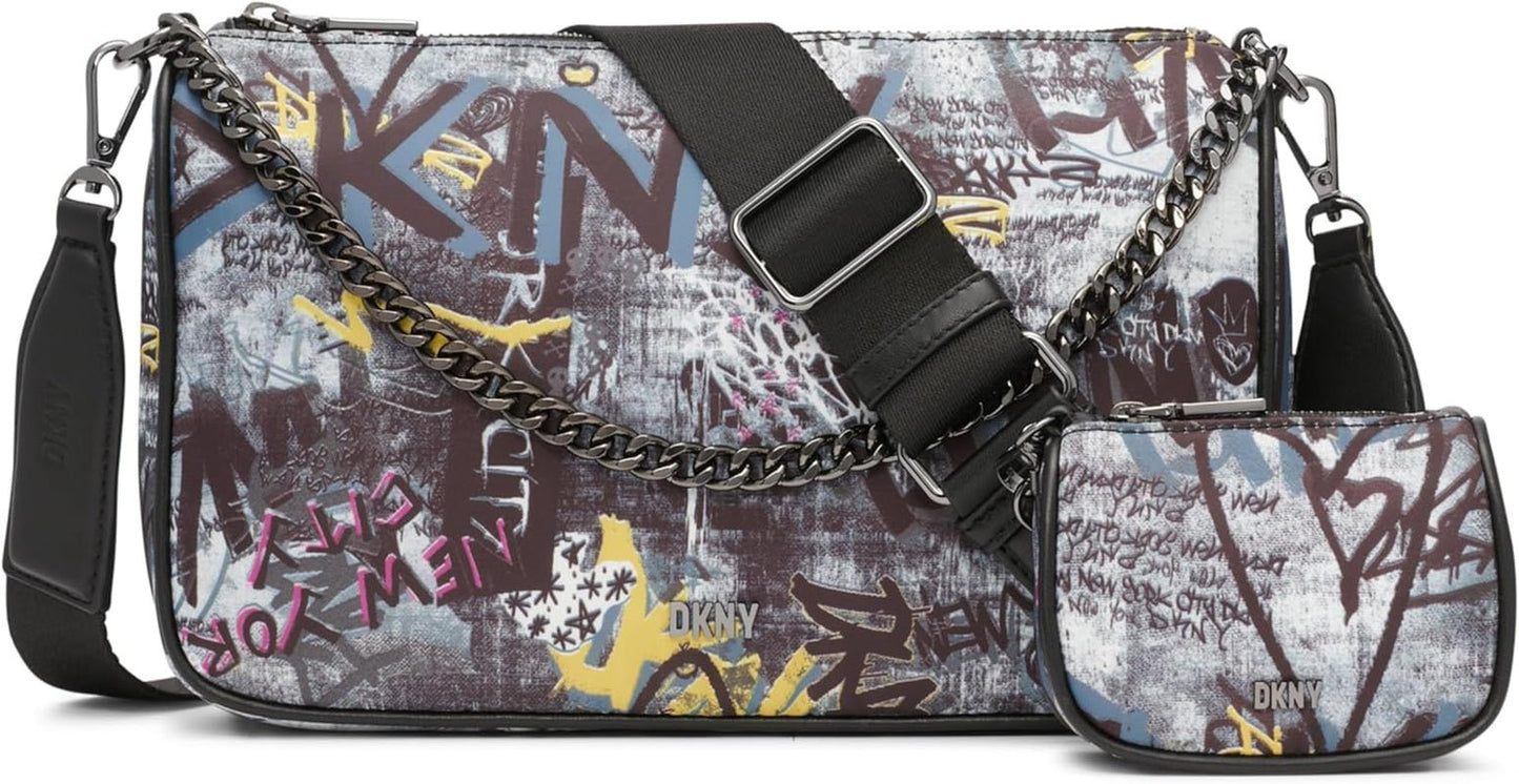 DKNY Bodhi Umhängetaschen Damen Naty Shop Schwarz Multi