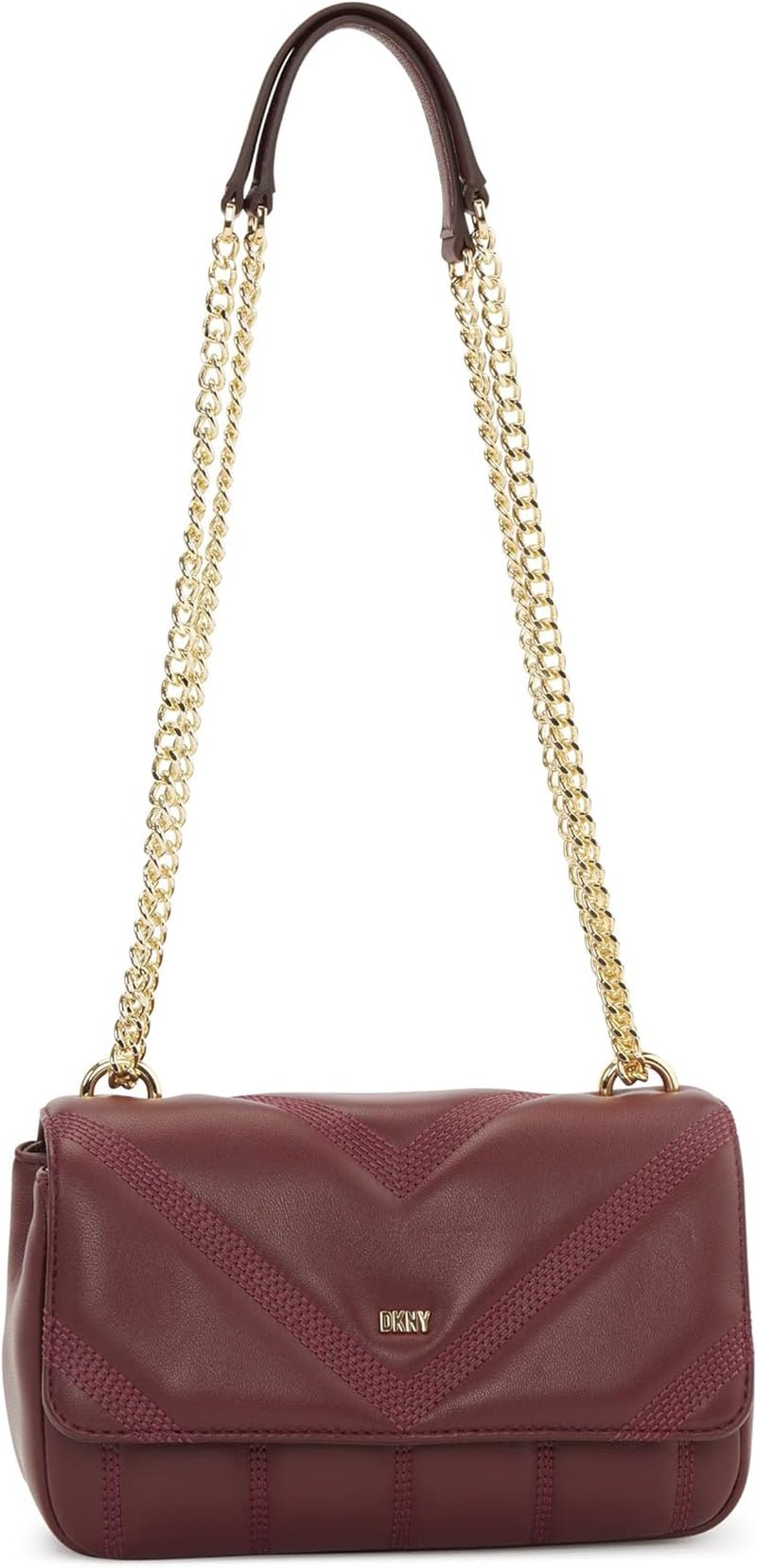 DKNY Flap Shoulder Bag Taschen Damen Naty Shop Distressed Wine