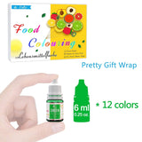 Set mit 12 Lebensmittelfarben x 6 ml, Naty Shop-Flüssigkeit