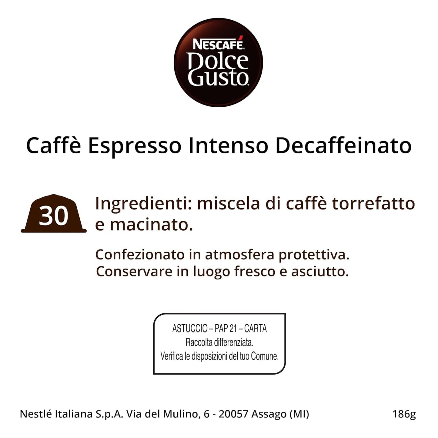 Nescafé Dolce Gusto Cafe Dolce Gusto Espresso Intenso Desc. | Nestle Pack 3 Kisten Mit 18 Kapseln,Die Jewells 16 Einheit(3er Pack)