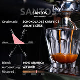 Santos | Kaffeebohnen 2500g - 100% Arabica aus Brasilien | für Espresso, Cappuccino oder starken Filterkaffee | Omni-Roast | Klassischer Kaffee – der perfekte Einstieg in den Spezialitätenkaffee
