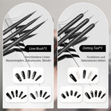 Nagel Pinsel 8 Stück Pinsel Für Gelnägel, Nageldesign Gel Pinsel Dotting Painting Line Pen Für Nagelack Gel Acryl Nagel Pinsel Nailart Kit Acryl Pinsel Fineliner Nägel Selber Machen