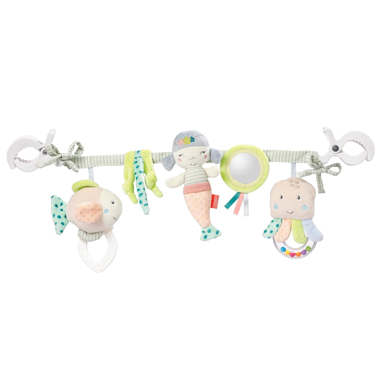 Fehn Baby-Mobile-Kette Panda Baby Mobile – Baby-Mobile-Kette mit süßen Figuren – flexibel hängendes Babyspielzeug – Kinderwagenspielzeug für Babys und Kleinkinder ab 0+ Monaten Babyspielzeug Naty Shop Kleinkinder