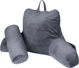 INFANZIA Ergonomisches Lesekissen mit Armlehnen, Memory-Schaum-Rückenstütze, Grau, M