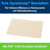 Tork Xpressnap Extra Soft Nature N4 Spenderserviette, Premium, 1/2 x 2-lagig, 21,3 cm x 16,5 cm, 8 × 1.000 Servietten, 12880