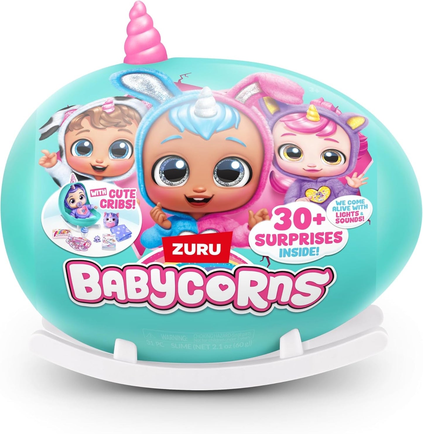 Babycorns Serie 1 der ZURU Magical Cat (Mac) Puppe mit Zubehör, Überraschungsspielzeug zum Auspacken für Kinder und Mädchen