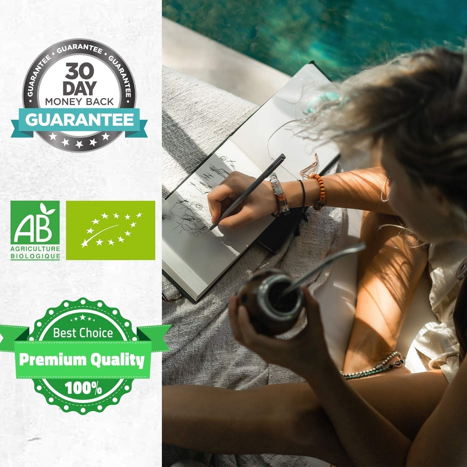 ORIGEENS BIO YERBA MATE TEE 200G – Das Original I Bio Yerba Mate ungeröstet, Blätter, ohne Stiele, Staub und Krümel I Energetisierendes und entgiftendes Getränk