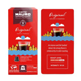 Caffè Mauro Torrefazione Kaffeekapseln Espresso Original, Intensität 10/10-50 Kapsel aus Aluminium – kompatibel mit Nespresso* Haushalts-Espressomaschinen – hergestellt in Italien