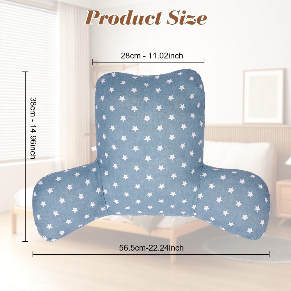 Lesekissen, Rückenkissen mit Armlehnen, Rückenlehne im Bett oder Sofa, Bettruhekissen zum Lesen, Arbeiten und Spielen