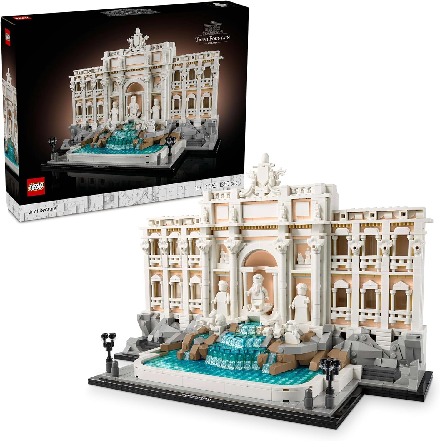 LEGO Architecture Trevi-Brunnen – Modell eines Wahrzeichens in Rom mit Minifiguren-Skulpturen – Sammlerstück für Büro und Wohnzimmer – Geschenk für Erwachsene und Architekturliebhaber 21062 Bausets Besuche den LEGO-Store Standardtitel