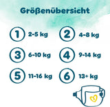 Pampers Harmony Windeln Größe 2, 204 Windeln, 4kg-8kg, sanfter Hautschutz mit 100 % Pampers-Schutz