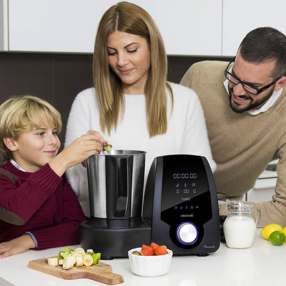 Cecotec Mambo 6090 Multifunktions-Küchenmaschine, 1700 W, 23 Funktionen, Krug Mit Fassungsvermögen 3,3 L, 3 Teller Gleichzeit, 10 Geschwindigkeitsstufen, Timer Küchenroboter und Mixer Naty Shop