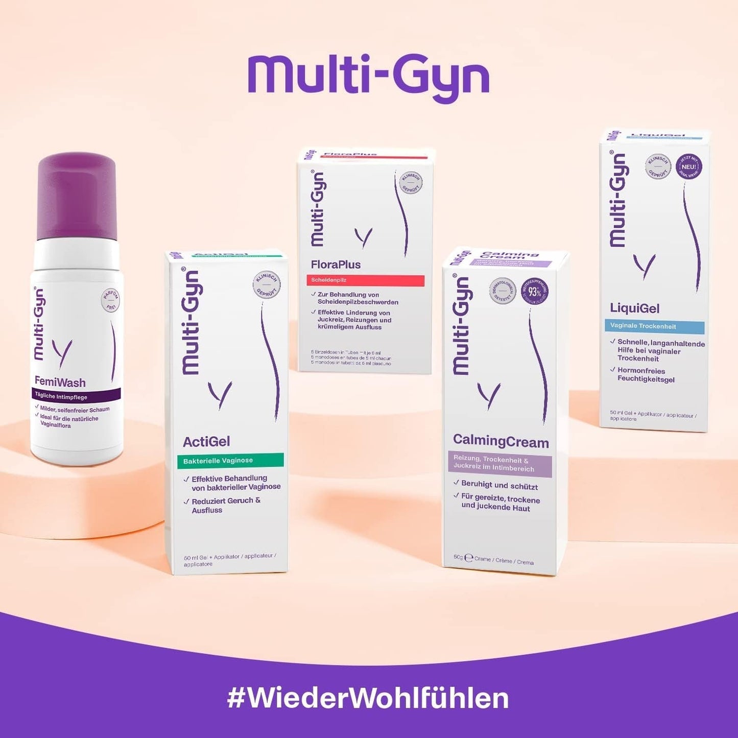 Multi-Gyn Intifresh, Intimtücher zur äußerlichen Anwendung, 12 Feuchttücher