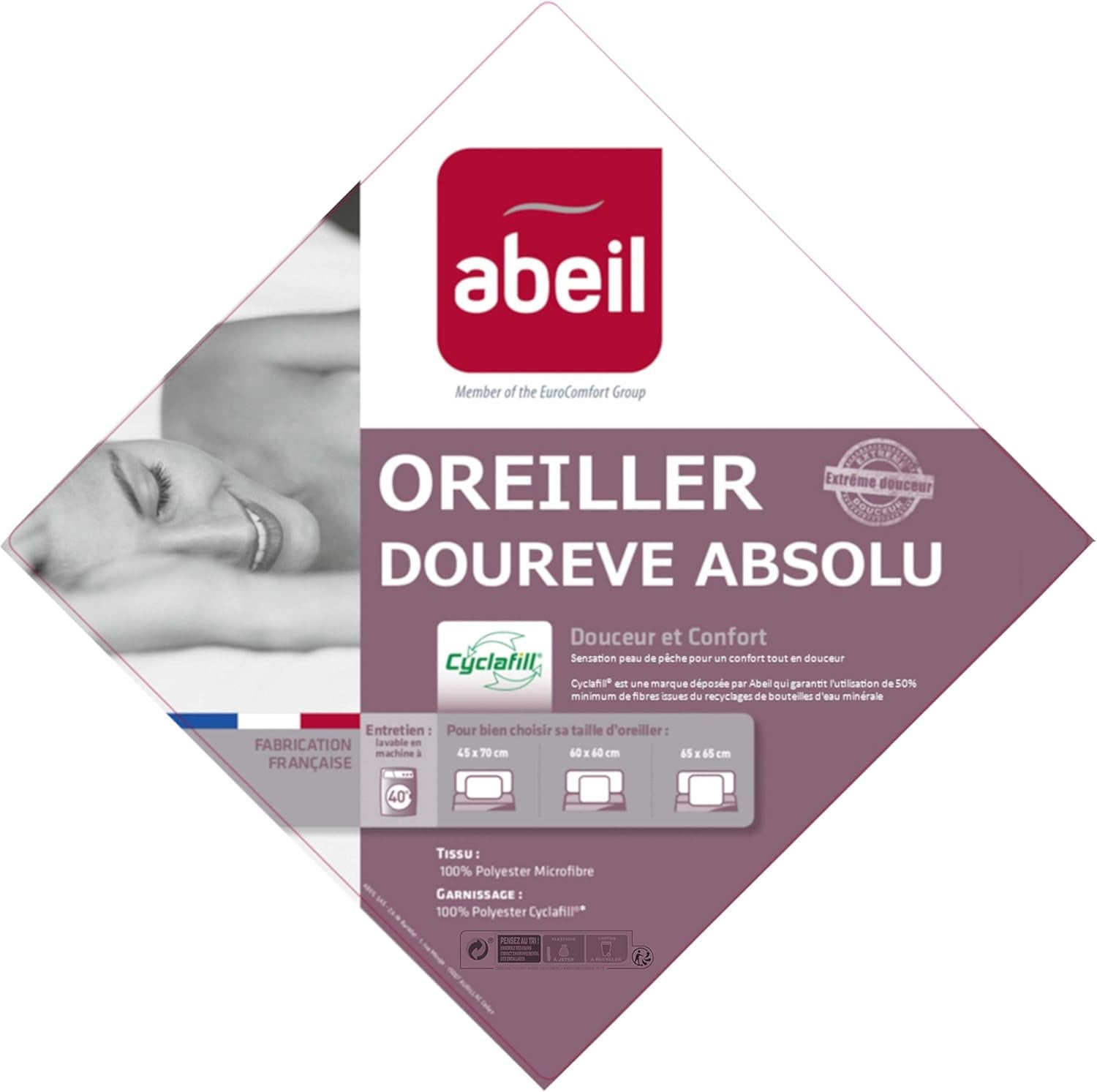 Abeil Kissen Dourêve, weiß, 45 x 70 cm, 1 Stück (1 Stück) Naty Shop Standardkissen