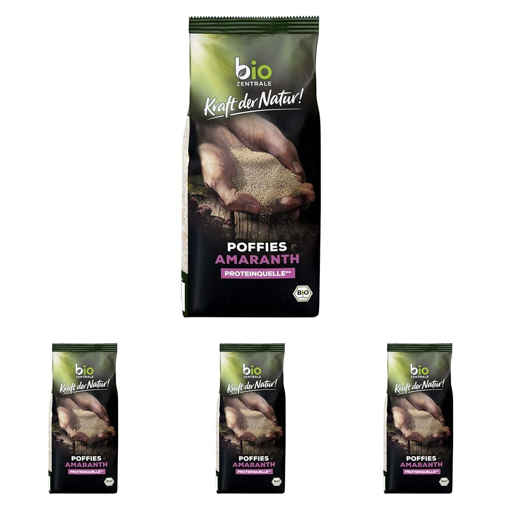 Biozentrale Amaranth-Puffs | 125 g | vegan | kleine expandierte Amaranthkörner | Proteinquelle | für Müsli, Joghurt und bunte Frühstücksbowls