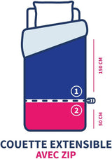 Bleu Câlin Steppdecke für Kinder 140X(150+50) cm Speziell für Kinderbetten, temperierte Steppdecke erweiterbar auf 140X200 cm, waschbar bei 95°, weiß Steppdecken und Steppdecken Naty Shop