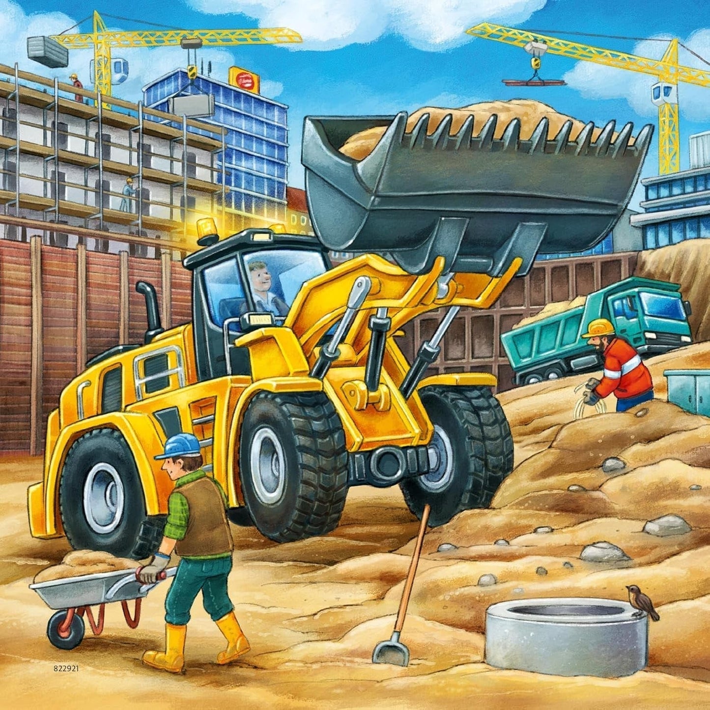 Ravensburger Puzzle für Kinder – 09226 Große Baufahrzeuge – Puzzle für Kinder ab 5 Jahren, mit 3X49 Teilen Puzzle Naty Shop