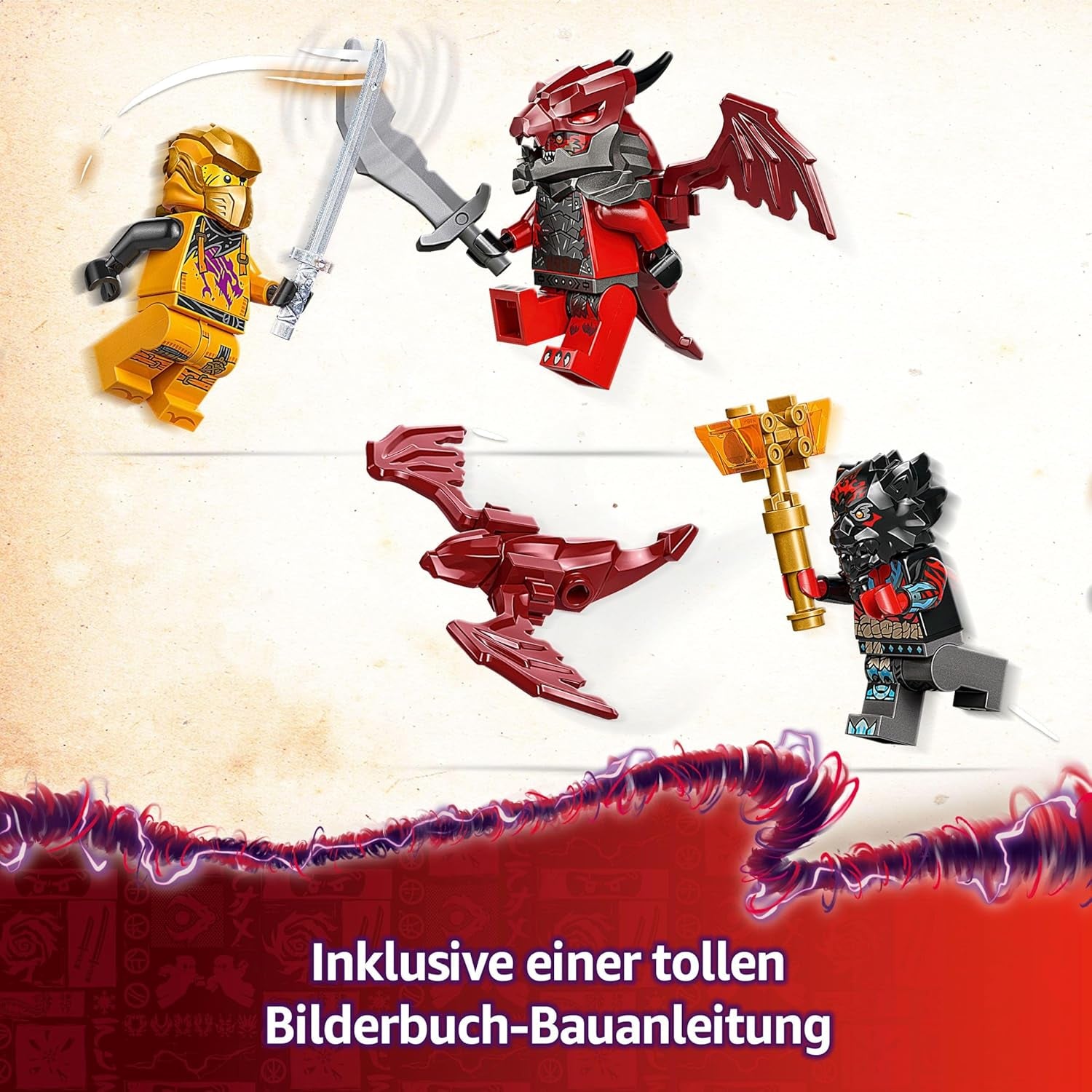 Ras und Arins LEGO NINJAGO Super Storm Flyer – Spielzeug mit Drohne, Shootern, Rotorblättern und Motoren – inkl. 3 Ninja-Rollenspiel-Minifiguren – Bauset für Jungen und Mädchen ab 8 Jahren 71833 Bausets Besuchen Sie den LEGO-Store