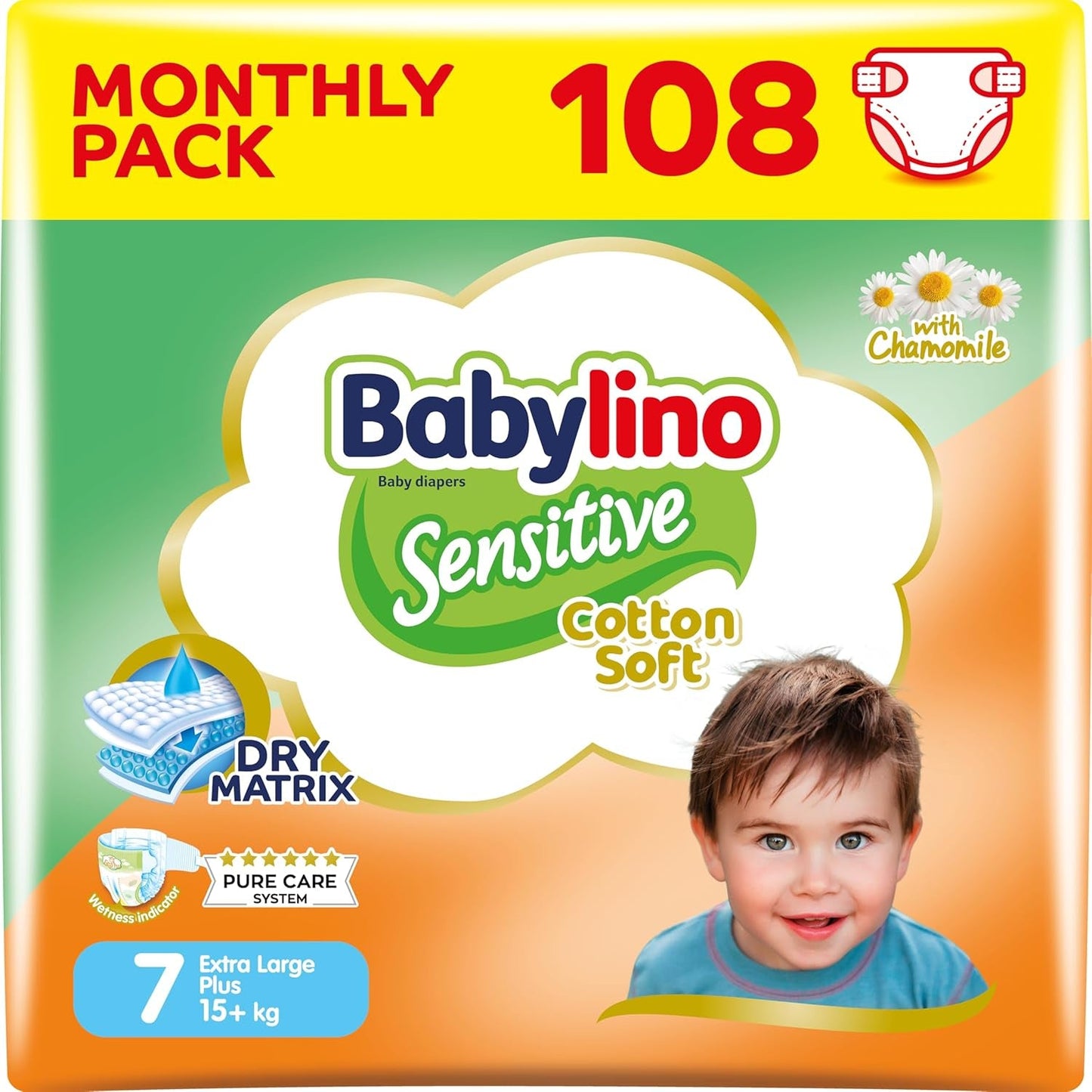 Windeln für empfindliche Babys, Größe 6, extra groß (13-18 kg), 114 Windeln