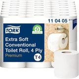 Toilettenpapier Tork Small Roll White T4, Advanced, 2-lagig, 48 × 200 Blatt, 472161