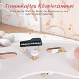FANTASK Puppenhaus aus Holz, 85 cm hoch, 7-Zimmer-Puppenhaus mit 32 Möbeln und Zubehör, Puppenhaus mit Strickleiter, Puppenhaus-Geschenk für 3-jährige Mädchen (Modell 3) Naty Shop Puppenhäuser