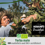 ORIGEENS BIO YERBA MATE MIT ZITRONE UND INGWER 200 G – Der energetisierende Tee I Bio Yerba Mate Tee, ungeröstet, Blätter, ohne Stiele und Staub