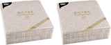 Papstar, 50 Servietten „ROYAL Collection“ 1/4-Falz 40 cm x 40 cm „Elegance“ braun, #86498 (2er Pack)