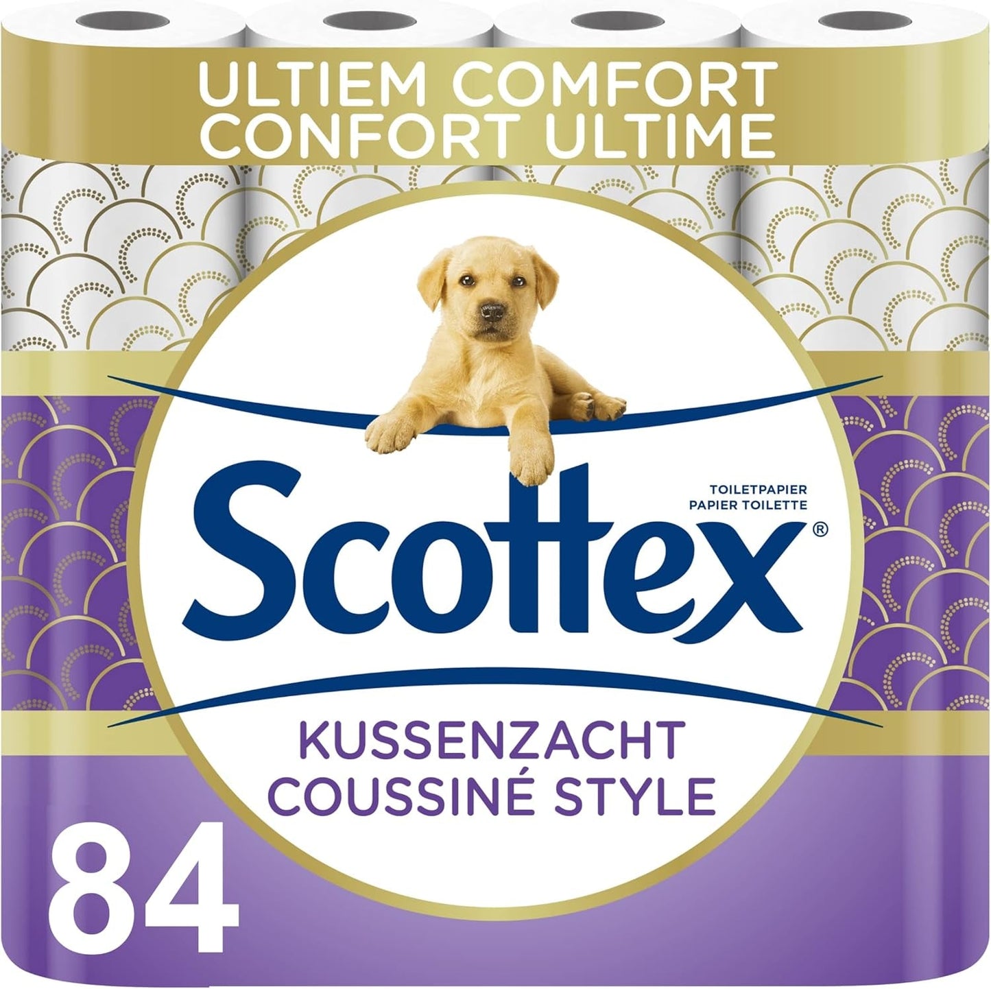 Gepolstertes Toilettenpapier (12 Packungen à 7 Rollen) – weich und bequem – umweltfreundlich – langlebig
