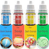 Lebensmittelfarbe in 24 Farben – flüssige Lebensmittelfarbe zum Backen von Kuchen, Keksen, Macarons, Dekorieren und Kochen – lebendige Lebensmittelfarbe für Airbrush, Fondant – je 6 ml