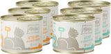 MjAMjAM – Premium-Nassfutter für Katzen – Monopack I – mit Huhn und Truthahn, 6er-Pack (6 x 200 g), getreidefrei mit extra Fleisch