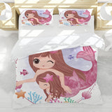 Bettwäsche für Kinder, verschiedene Größen und verschiedene Zeichentrickfiguren. Bettwäsche – Kinder Naty Shop Mermaid (Modell 6) 200 x 200 cm + 80 x 80 cm