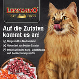 LEONARDO Nassfutter [6x800g Ente] | Getreidefreies Nassfutter für Katzen | Komplettes Nassfutter in Dosen