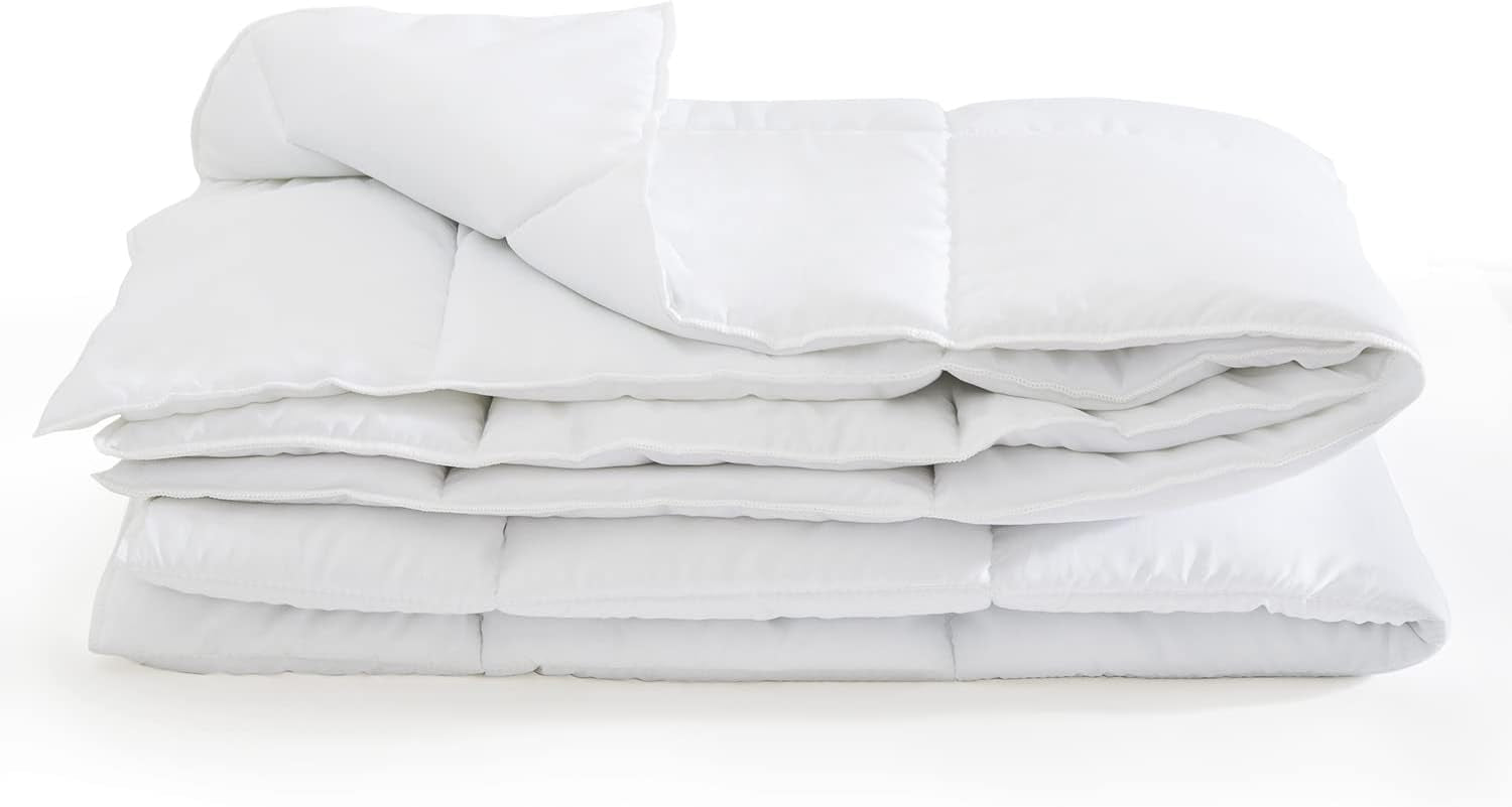 Steppdecke 220 x 240 cm Sommerdecke Oekotex 100 Mikrofaser waschbare weiße Steppdecke Steppdecken und Steppdecken Naty Shop 220 x 240 cm
