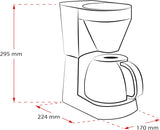 Melitta Easy – Espressomaschine mit Filter und Glaskaraffe, für bis zu 10 Tassen Kaffee, schwarz