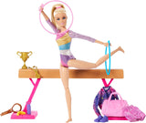 Barbie Turnspaß-Spielset mit Schwebebalken und mehr als 10 Thementeilen für Siegergeschichten, HRG52