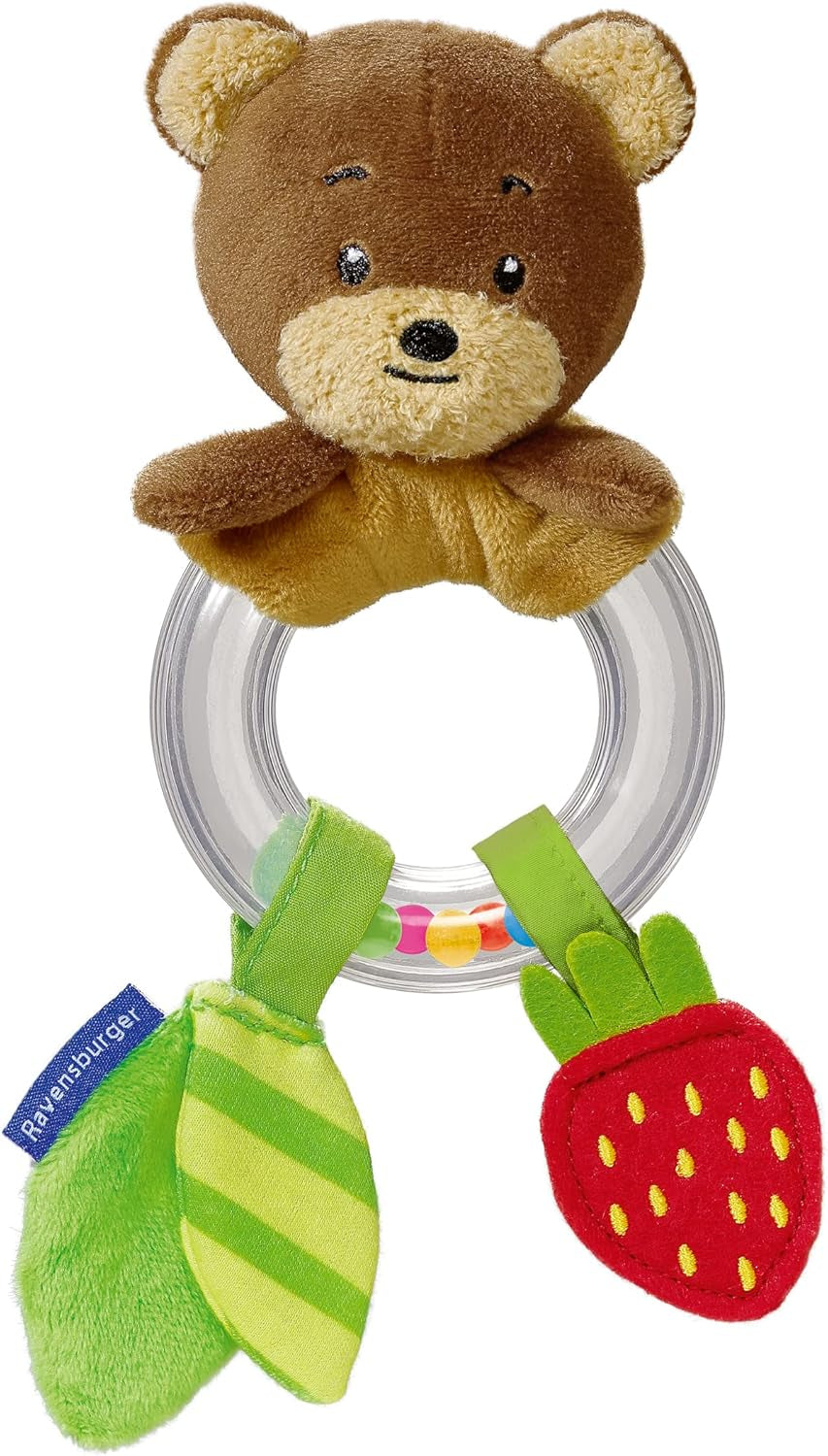 Ravensburger Ministeps 4562 Ringrassel Bär Fangspielzeug mit Ringrassel und Knistergeräusch Babyspielzeug für 3 Monate Babyspielzeug Naty Shop Standardtitel
