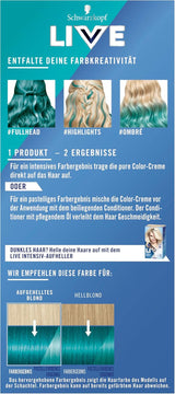 Schwarzkopf LIVE Ultra Brights semi-permanente Haarfarbe 097 Mermaid (3 x 80 ml), Färbung für intensive Ergebnisse oder Pastellfarben, beständig gegen 12–15 Haarwäschen, mit Pflegespülung. Haarfärbemittel Naty Shop