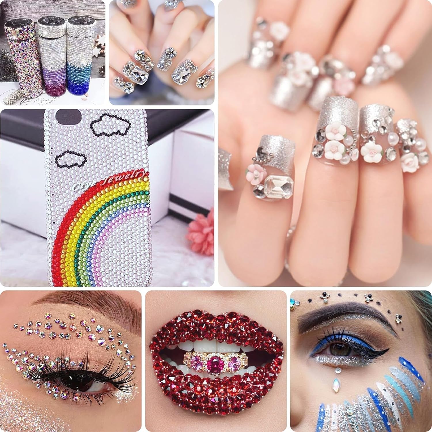 5600 Stück Strasssteine ​​​​Nägel Nail Art, 36 Farben Glitzersteine, Dekorationen Nagelsteine ​​​​Für Nagelkunst, Einschließlich Wachsstift Für Strasssteine ​​​​Und Strass-Picker