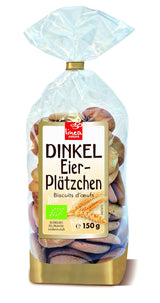 Bio-Dinkel-Eierkekse, 38 % Bio-Eierkekse, 150g