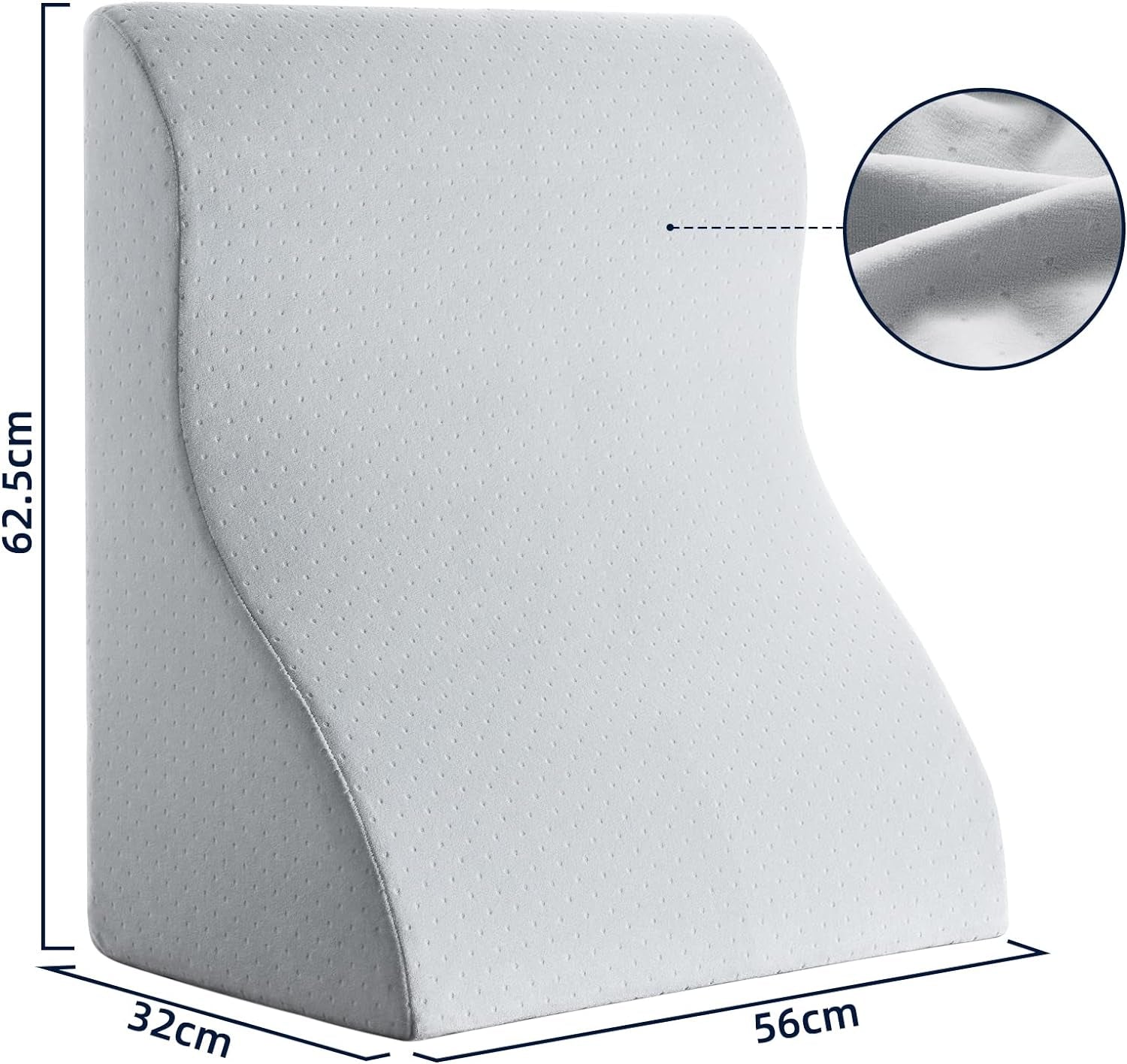 Lesekissen für Bett und Sofa – Memory-Schaum-Federkissen – ergonomisches Rückenlehnenkissen – perfekt zur Unterstützung Ihres Rückens beim Entspannen, Spielen, Lesen oder Fernsehen – breit