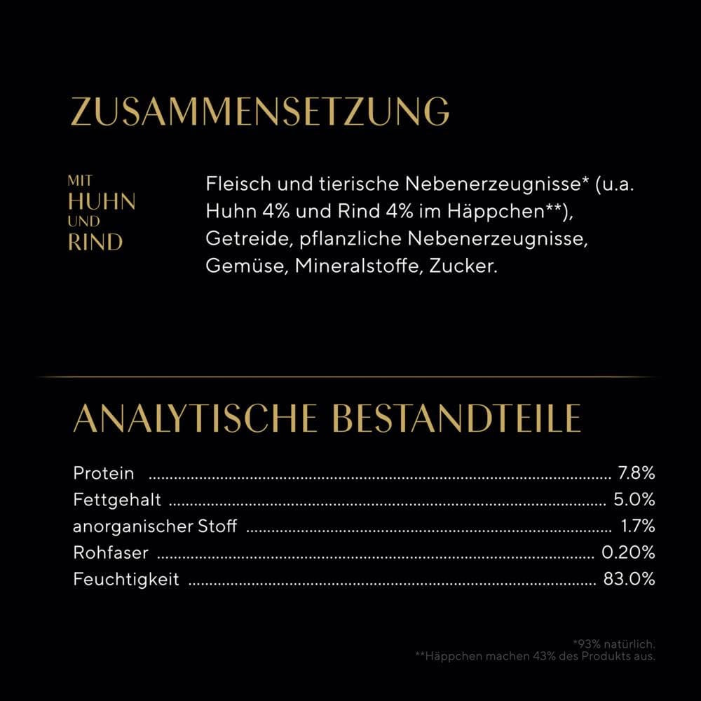Nassfutter für Katzen Sheba Selection im Portionsbeutel mit Huhn und Rindfleisch in Sauce 28x85g