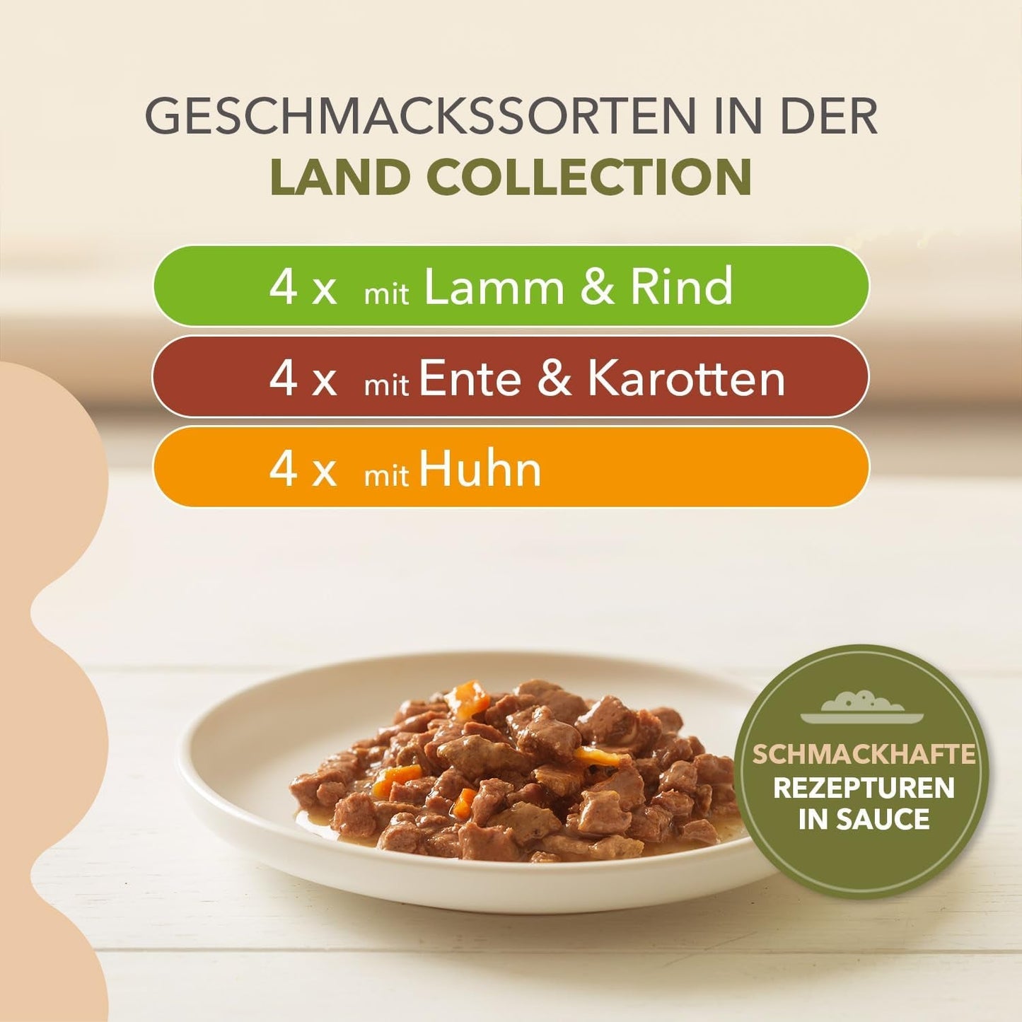 IAMS Delights Land Collection Getreidefreies Nassfutter für Katzen – Fleisch-Sortenpaket, Mehrfachpackung, getreidefreies Nassfutter für Katzen ab 1 Jahr, 12 x 85 g
