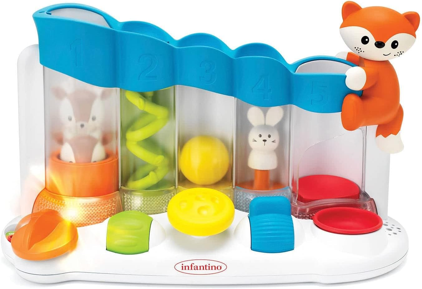 Infantino 216428 Sensorial Ball Drop Piano Senso, Mehrfarbig Babyspielzeug Naty Shop
