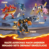 LEGO NINJAGO Kais Feuer-Mech-Actionfigur, Spielzeug für Kinder mit anpassbarer roter Mech-Figur, Ninja-Set, 4 Figuren, darunter Kai und Zane, Geschenk für 7-jährige Jungen und Mädchen, 71808 Bausets. Beuche den LEGO-Store