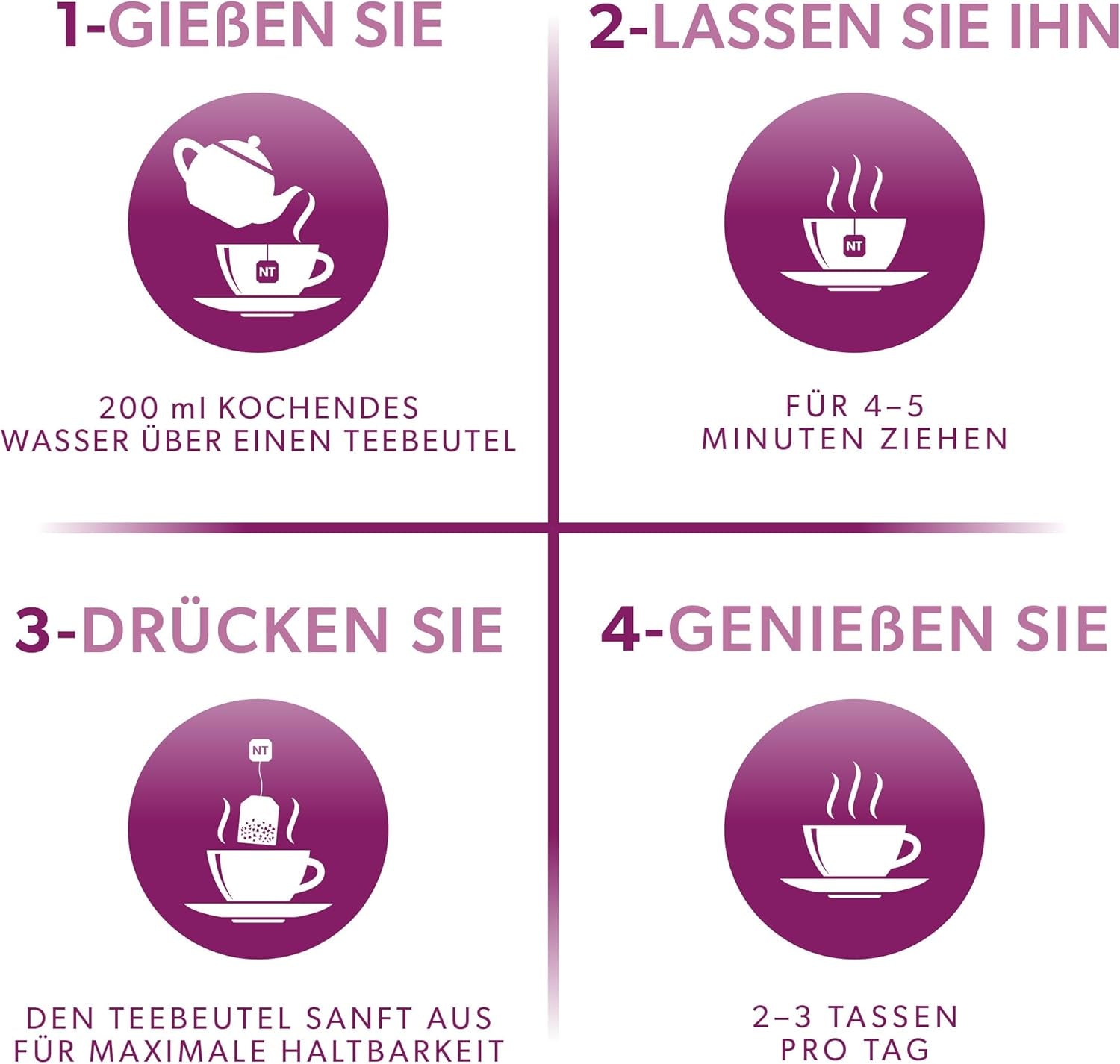 Nutra Tea Holunder & Echinacea, Immunitäts- und Erkältungstee, Tee zur Immununterstützung, Erkältungsbekämpfung, 20 wiederverwendbare Teebeutel, natürlicher Kräutertee
