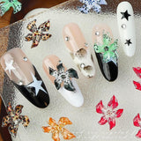 50 Stück 3D-Blumen-Nagel-Charms, 3D-Gel-Nagelkunst, Nagel-Charms, bunter Sommerschmuck, DIY-Nagelzubehör, geprägte Hibiskusblüten-Kristalle, Farbverlaufs-Nagelkunst für Frauen
