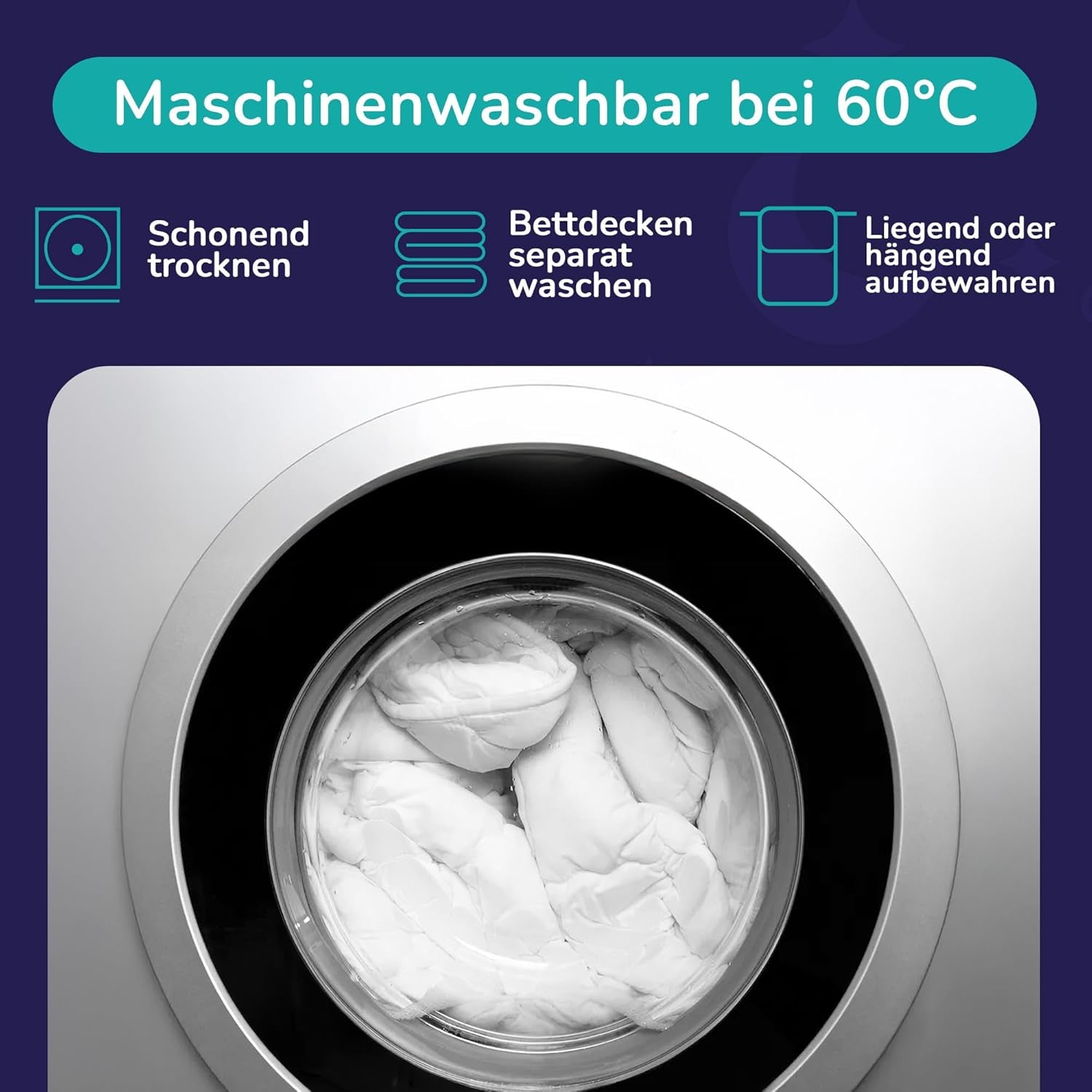 Premium Bettdecke 200X200Cm 4 Jahreszeiten, Bettdecke für alle Jahreszeiten 200X200 - warm im Winter und kühl im Sommer, 2 kombinierbare Bettbezüge 200X200 Bettdecken und Steppdecken Naty Shop